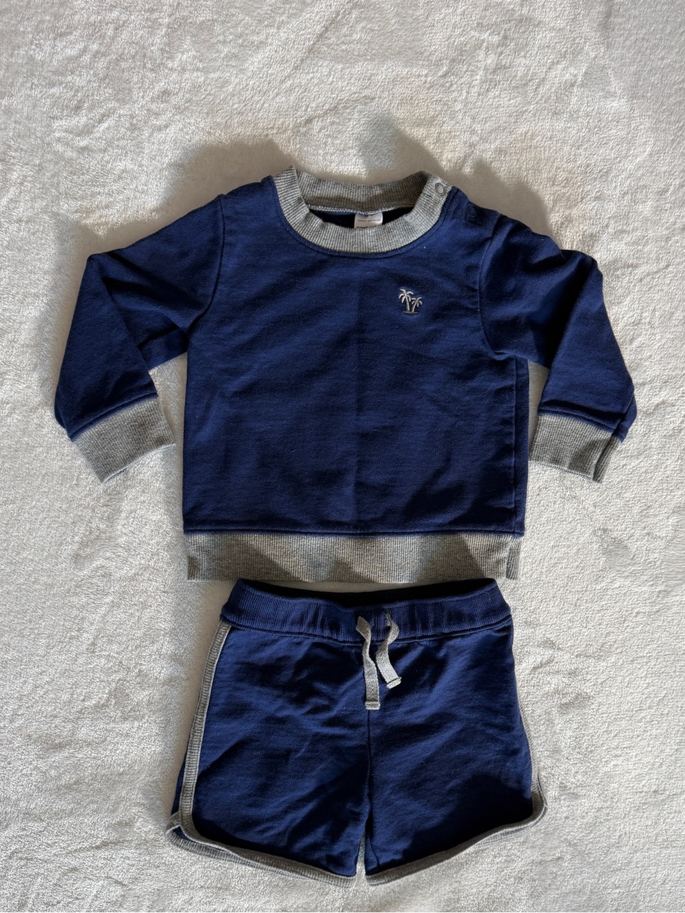 Carter’s 18M Navy 2-Piece Sweatshirt & Shorts Set